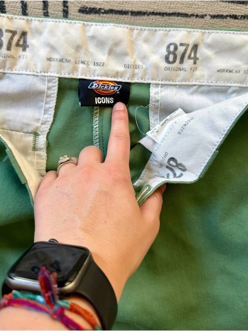 Dickies icons Green Work Pants - Picture 3 of 6